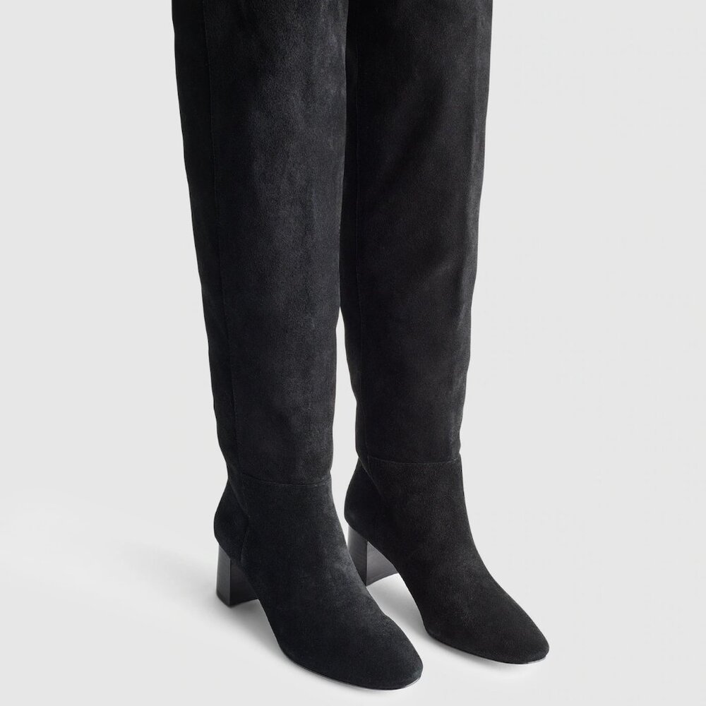 NWOT Madewell The Sylvia Over-The-Knee Boot in Suede Black - Picture 3 of 3